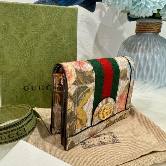 BRAND NEW GUCCI OPHIDIA FLORA WALLET - Picture 7 of 14